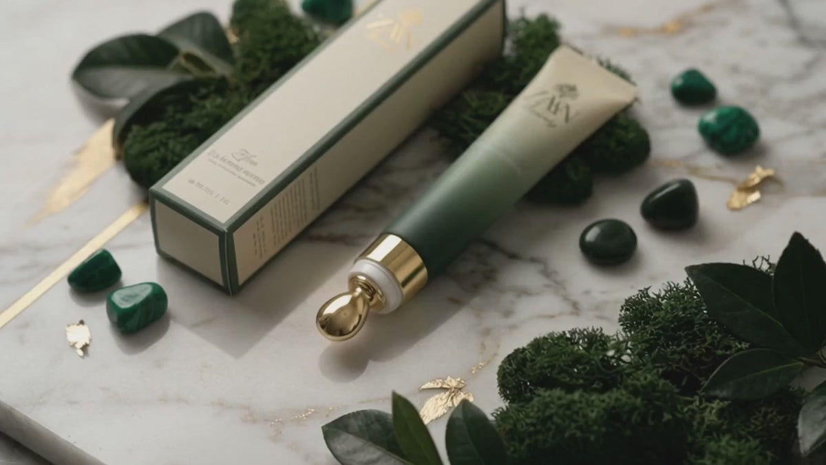 ZIBA Firming Eye Serum with its gold applicator and box