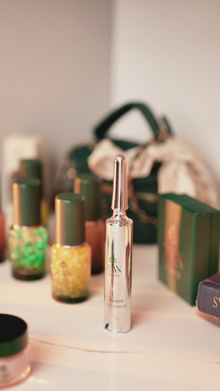 DONNA Instant Line Lift Ampoule held in hand — real product video