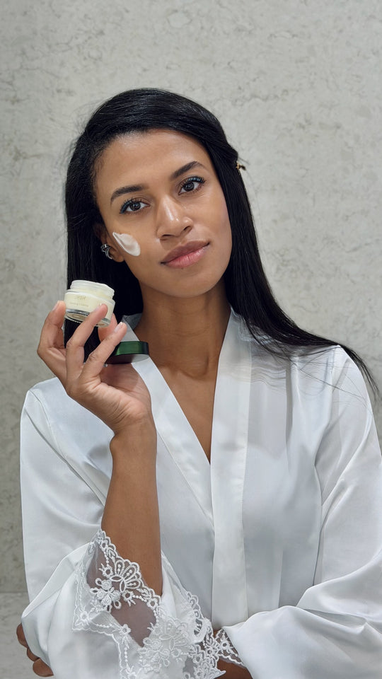 Virginia Dennis applying SHIVA Firming Crème — ZAA'N Beauty